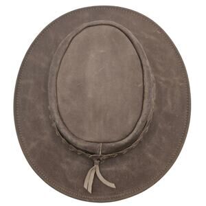Minnetonka Fold Up Hat in Smokey Tan Leather Size XL